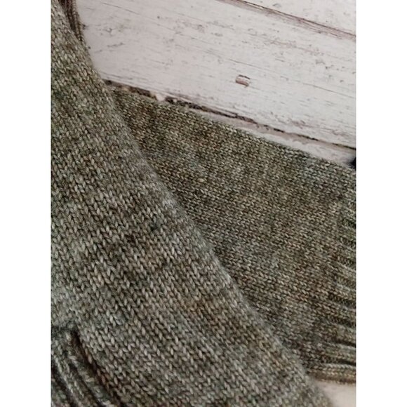 Ella Moss Women's Relaxed Boyfriend Fit Button-Up Cardigan, Green/Gray Small - Picture 5 of 11